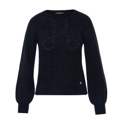 Forel Sweater With Pearls-Black