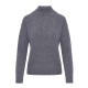Forel Sweater Mock Neck With Crystals-Grey Forel Sweater Mock Neck With Crystals-Grey