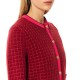 Forel Cardigan Jacket Texture Pattern Pink Borders-Bordeaux Forel Cardigan Jacket Texture Pattern Pink Borders-Bordeaux