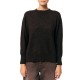 Forel Sweater Knitted Mock Neckline Metallic Shimmer Finish-Brown Forel Sweater Knitted Mock Neckline Metallic Shimmer Finish-Brown