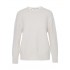 Forel Sweater Knitted Mock Neckline Metallic Shimmer Finish-Cream