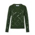 Forel Sweater Knitted V Neck With Sequins-Green