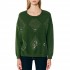 Forel Sweater Knitted With Sequins-Green