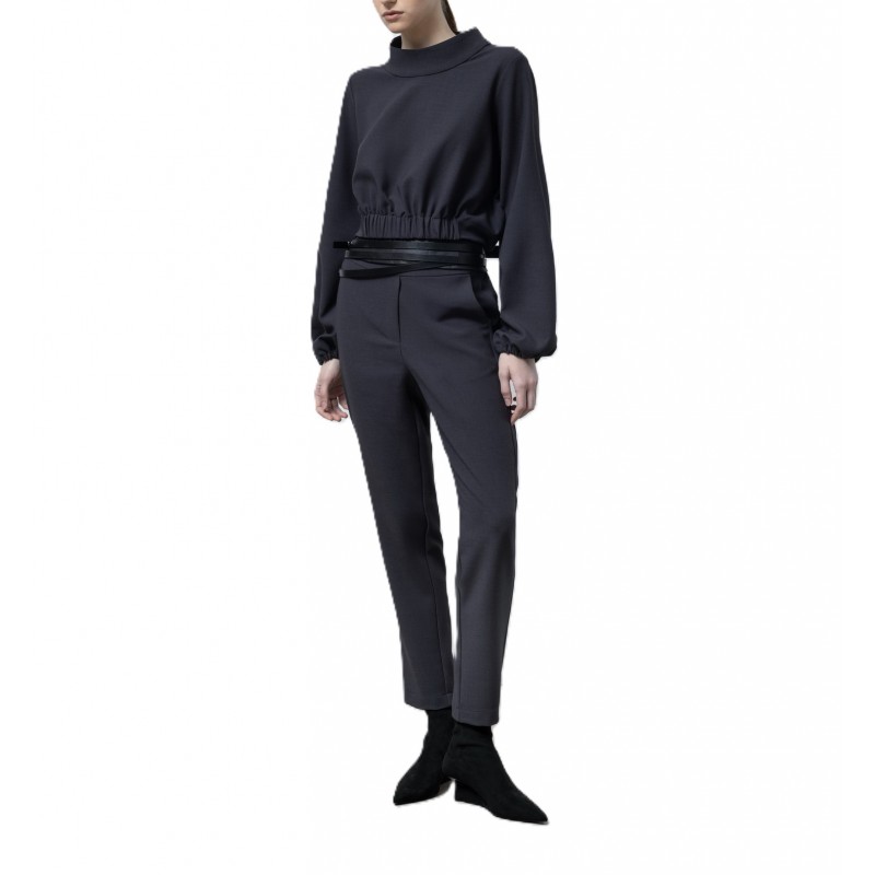 Lotus Eaters Trousers With Elastic Waist-Anthracite Lotus Eaters Trousers With Elastic Waist-Anthracite
