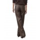 Bill Cost Trousers Leather Wide Leg High Waist-Brown