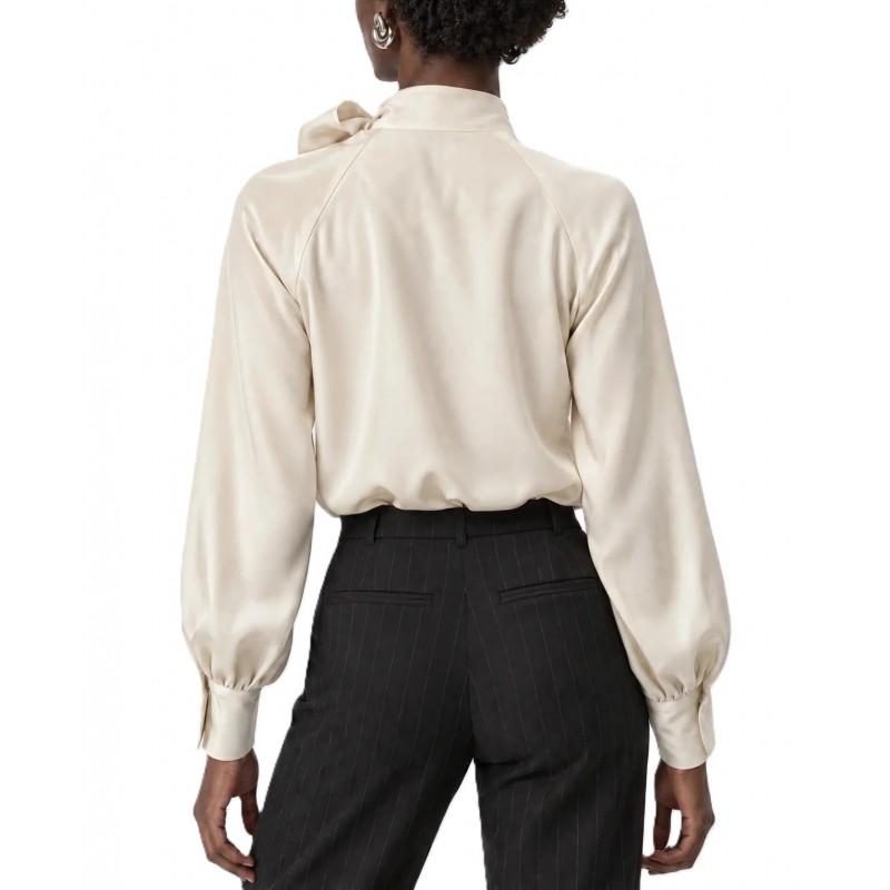 Bill Cost Blouse With Bow Tie-Vanilla Bill Cost Blouse With Bow Tie-Vanilla