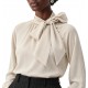 Bill Cost Blouse With Bow Tie-Vanilla Bill Cost Blouse With Bow Tie-Vanilla