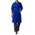 Bill Cost Coat With Belt Three Quarter Sleeve-Blue