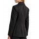 Bill Cost Jacket Striped Mid Length-Black Bill Cost Jacket Striped Mid Length-Black