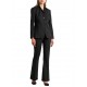 Bill Cost Jacket Striped Mid Length-Black Bill Cost Jacket Striped Mid Length-Black