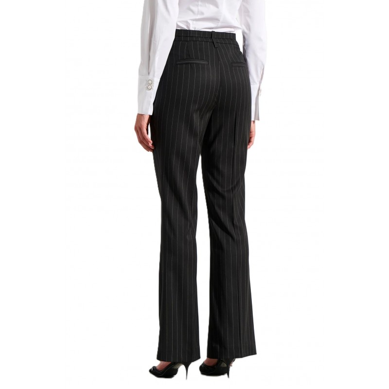 Bill Cost Trousers Striped With Belt-Black Bill Cost Trousers Striped With Belt-Black