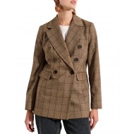 Bill Cost Blazer Double Dreasted Checked-Brown
