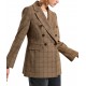 Bill Cost Blazer Double Dreasted Checked-Brown Bill Cost Blazer Double Dreasted Checked-Brown