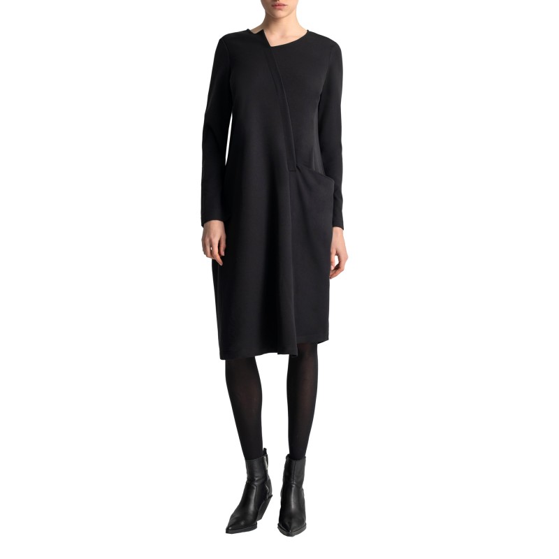 Lotus Eaters Dress Midi With Pocket-Black