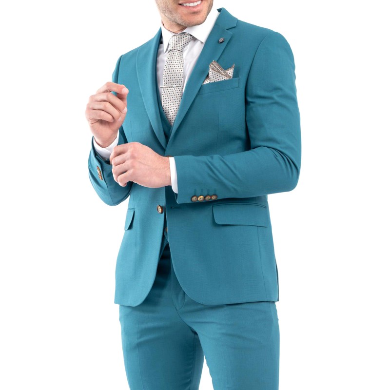 Vittorio Vested Etore Suit In Modern Fit-Mint