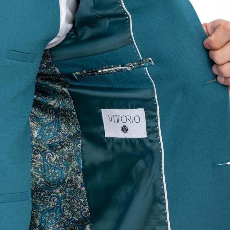 Vittorio Vested Etore Suit In Modern Fit-Mint