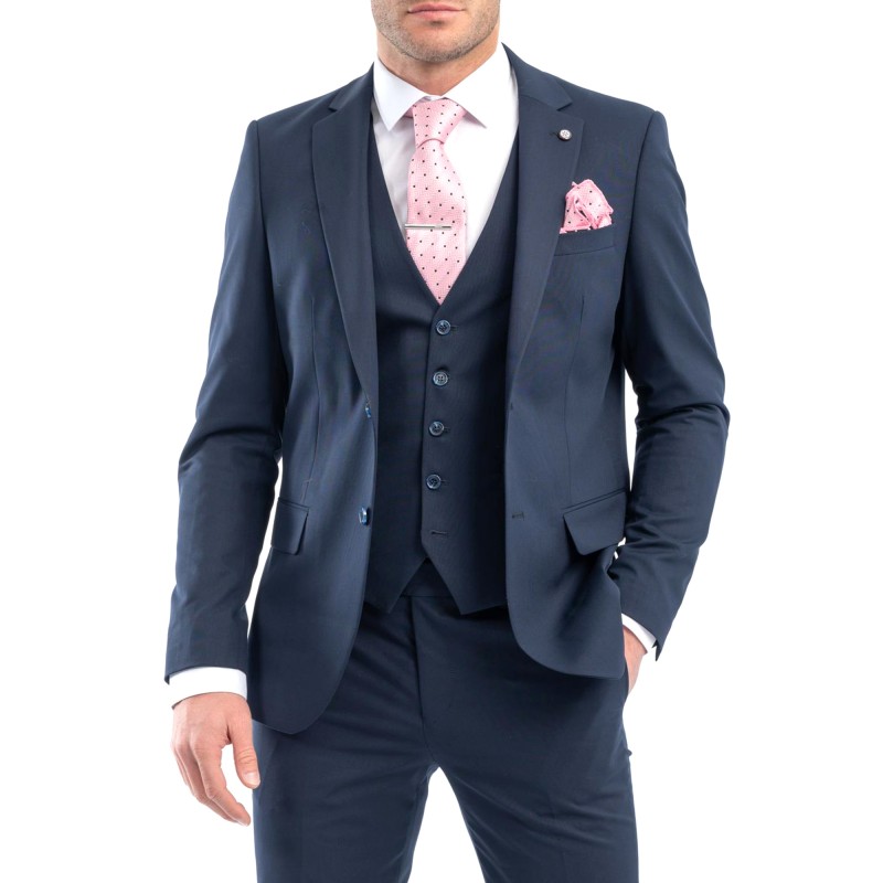 Vittorio Vested Formal Promo Suit-Blue Vittorio Vested Formal Promo Suit-Blue