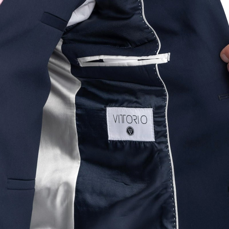Vittorio Vested Formal Promo Suit-Blue Vittorio Vested Formal Promo Suit-Blue
