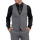 Vittorio Micropatterned Piza Vested Formal Suit-Grey