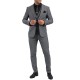 Vittorio Micropatterned Piza Vested Formal Suit-Grey