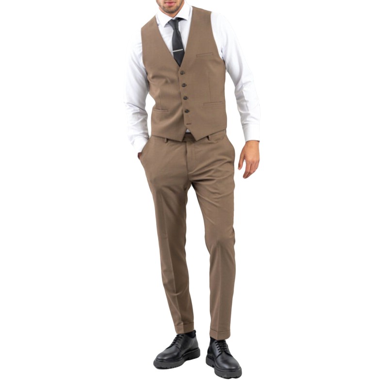 Vittorio Vested Suit Alesio-Brown