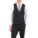 Vittorio Suit Slim fit With Cross-Buttoned Vest-Black