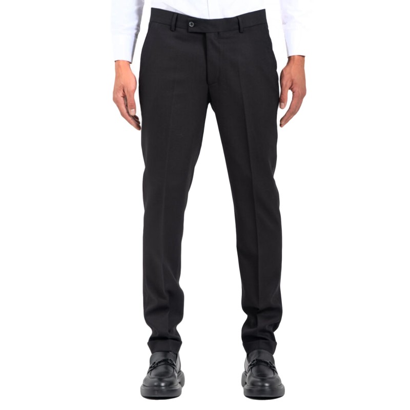 Vittorio Suit Slim fit With Cross-Buttoned Vest-Black