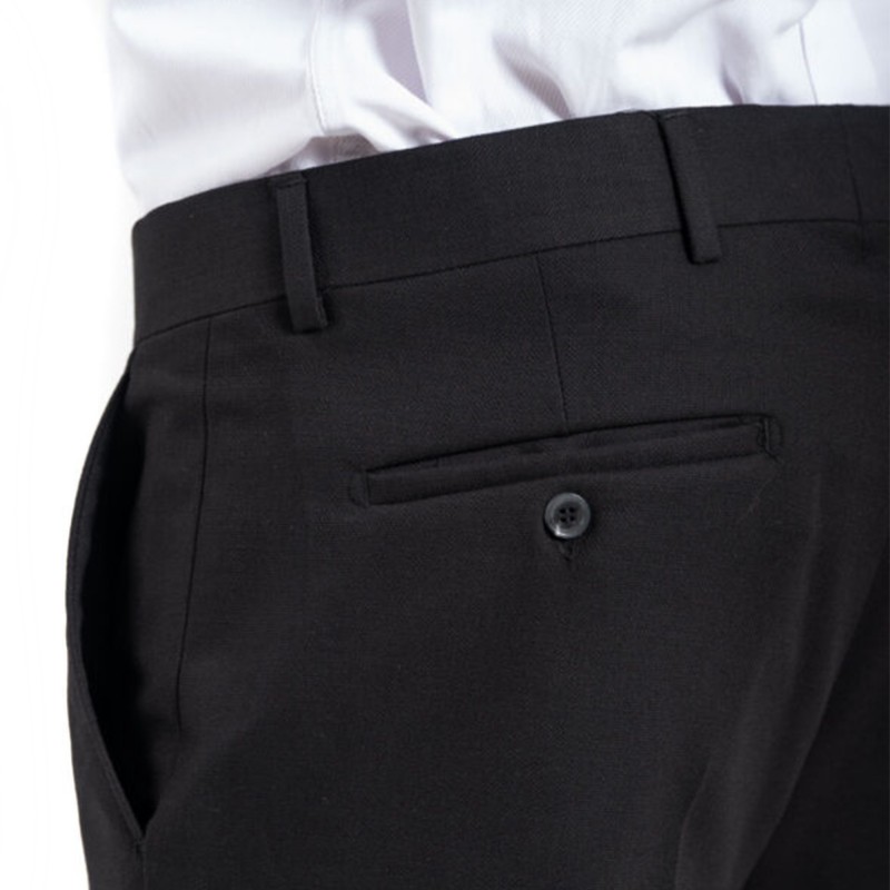 Vittorio Suit Slim fit With Cross-Buttoned Vest-Black