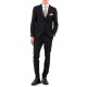 Vittorio Suit Slim fit With Cross-Buttoned Vest-Black