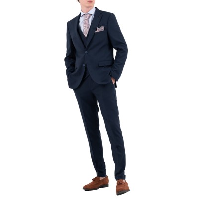 Vittorio Suit Set Double Breasted Vest-Blue