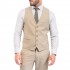 Vittorio Micropatterned Classic Fit Vest Modena-Beige