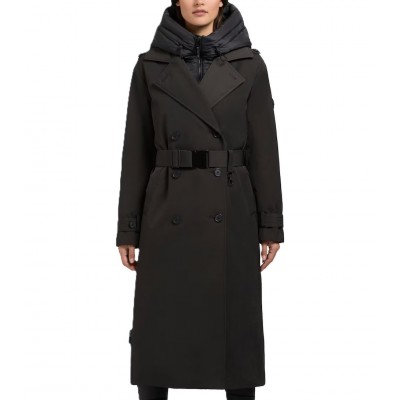 Khujo Elena 3 Winter Coat Trench With Belt-Sde/Gry Khujo Elena 3 Winter Coat Trench With Belt-Sde/Gry