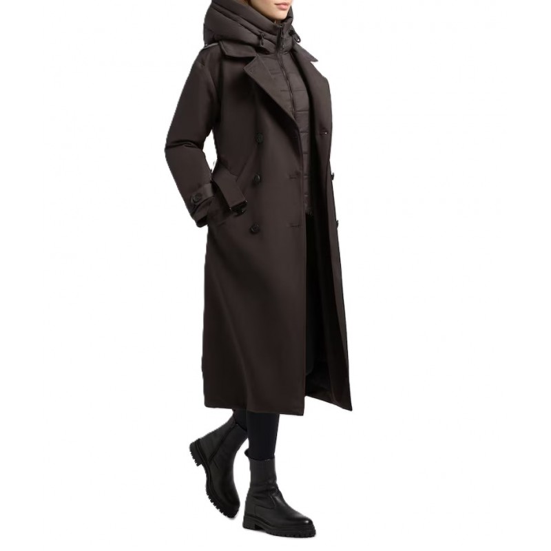 Khujo Elena 3 Winter Coat Trench With Belt-Mod/Plu