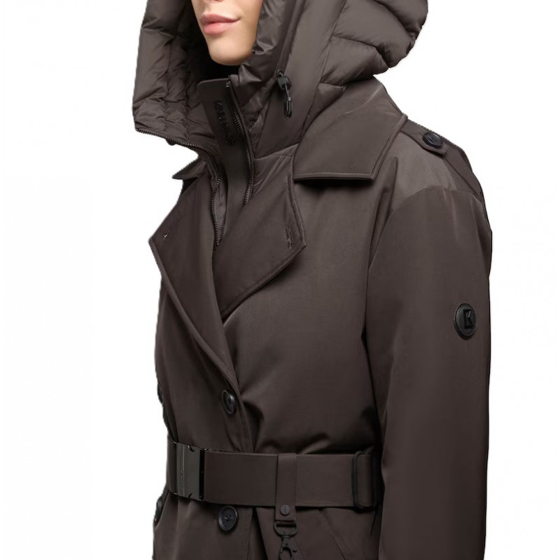 Khujo Elena 3 Winter Coat Trench With Belt-Mod/Plu