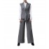 Lotus Eaters Blazer Sleeveless With Belrt-Grey
