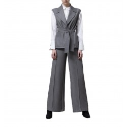 Lotus Eaters Trousers Wide Leg-Grey