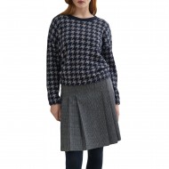Alexander & Jacob Pullover Pied De Poule With Wool-Blue