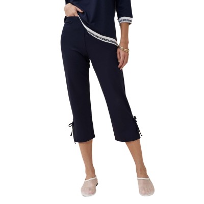 Alexander & Jacob Capri Pants With Bows-Blue