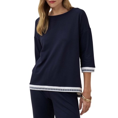 Alexander & Jacob Blouse Boxy Meander-Blue