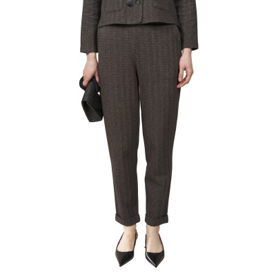 Alexander & Jacob Trousers Herringbone Jogger-Black