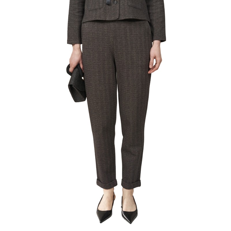 Alexander & Jacob Trousers Herringbone Jogger-Black Alexander & Jacob Trousers Herringbone Jogger-Black