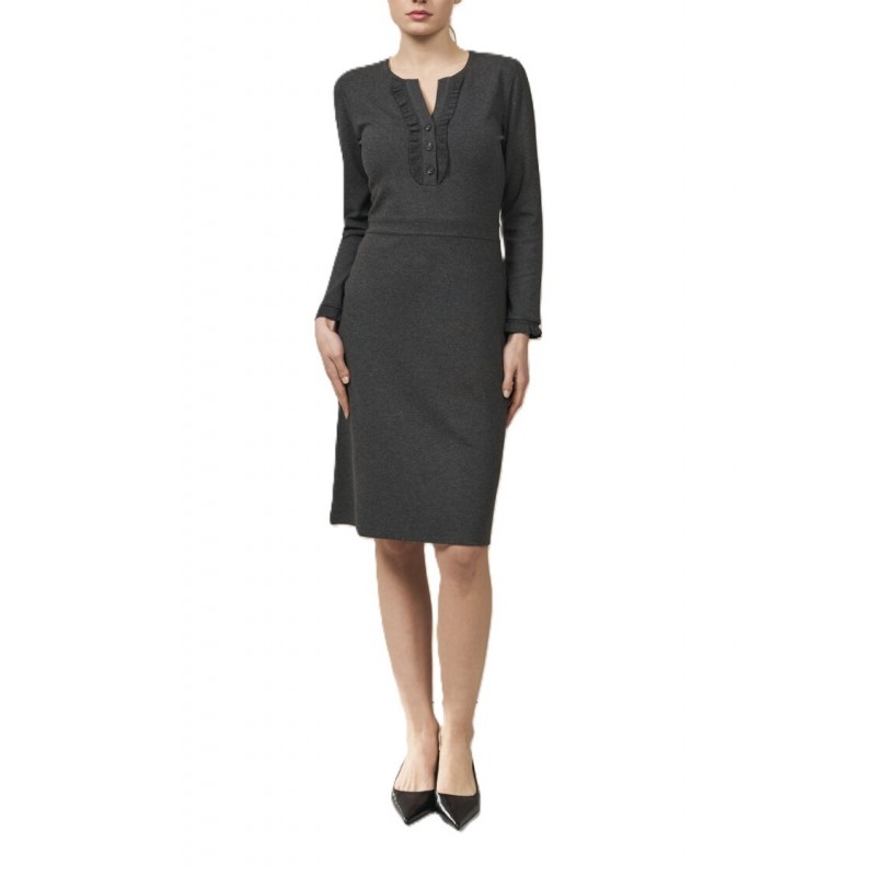 Alexander & Jacob Dress Ve Ruffle Rip-Grey Alexander & Jacob Dress Ve Ruffle Rip-Grey