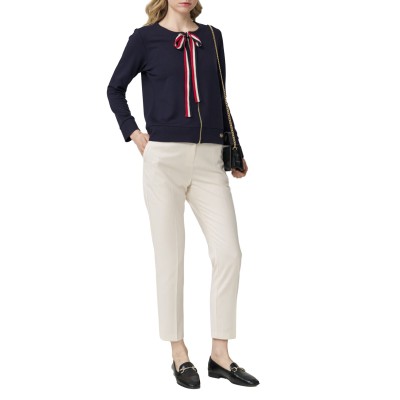 Alexander & Jacob Jacket Zip Up With Bow Tie-Blue