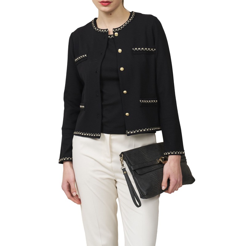 Alexander & Jacob Cardigan Goldie Braided-Black Alexander & Jacob Cardigan Goldie Braided-Black