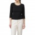 Alexander & Jacob Blouse 3/4 With goldie braid-Black