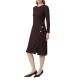 Alexander & Jacob Dress With Gold Buttons-Brown Alexander & Jacob Dress With Gold Buttons-Brown