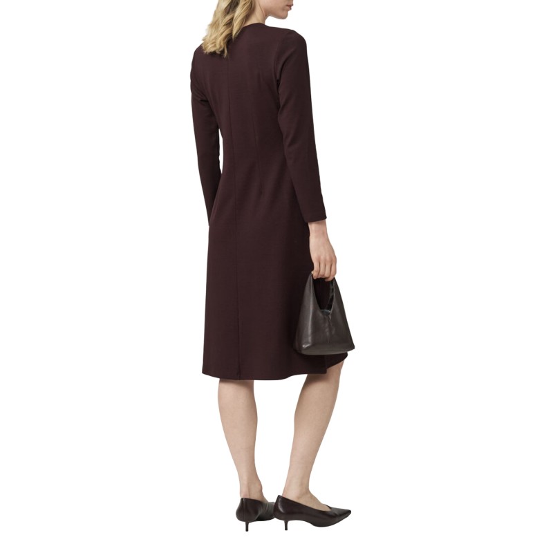 Alexander & Jacob Dress With Gold Buttons-Brown Alexander & Jacob Dress With Gold Buttons-Brown