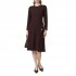 Alexander & Jacob Dress With Gold Buttons-Brown