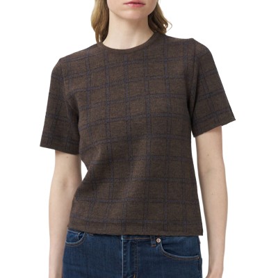 Alexander & Jacob Blouse Knit Checked-Brown
