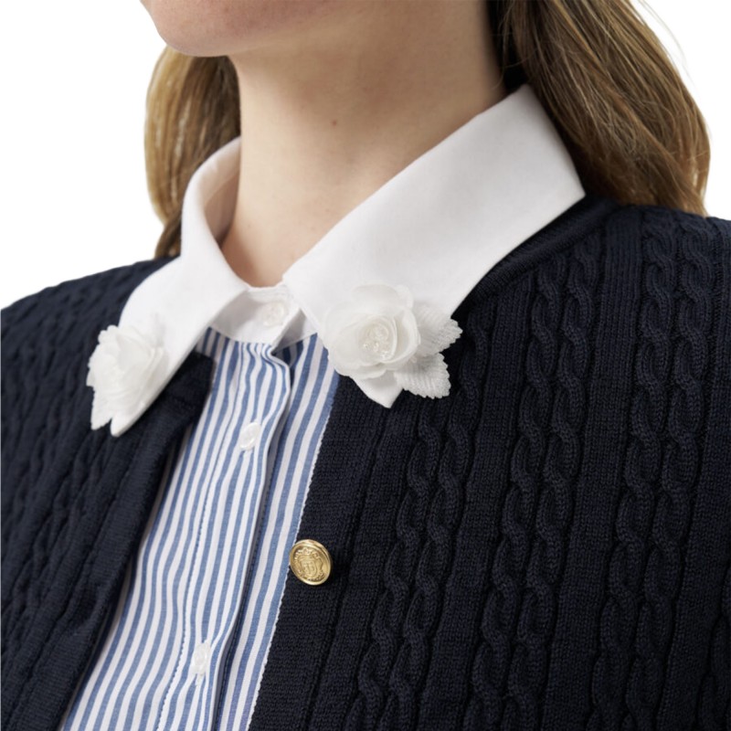 Alexander & Jacob Cardigan Braided-Blue Alexander & Jacob Cardigan Braided-Blue